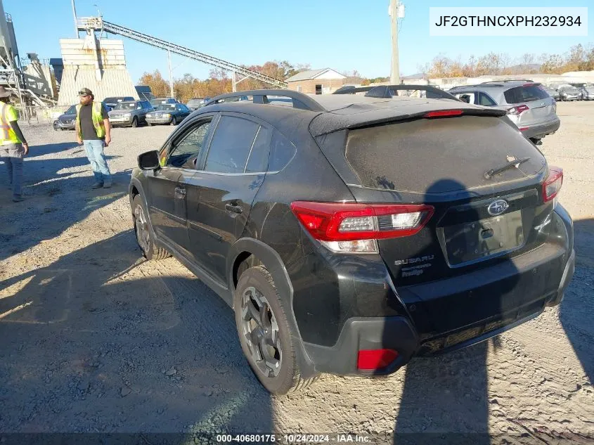 2023 Subaru Crosstrek Limited VIN: JF2GTHNCXPH232934 Lot: 40680175