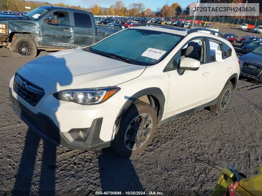 2023 Subaru Crosstrek Premium VIN: JF2GTAEC3PH243636 Lot: 40700698