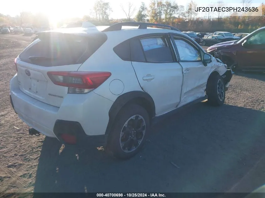 2023 Subaru Crosstrek Premium VIN: JF2GTAEC3PH243636 Lot: 40700698