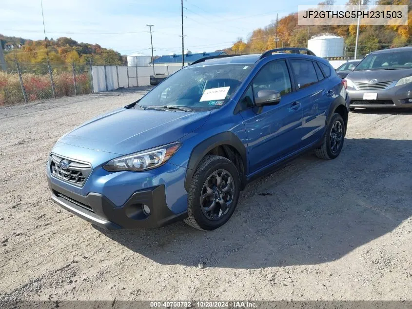 2023 Subaru Crosstrek Sport VIN: JF2GTHSC5PH231503 Lot: 40708782