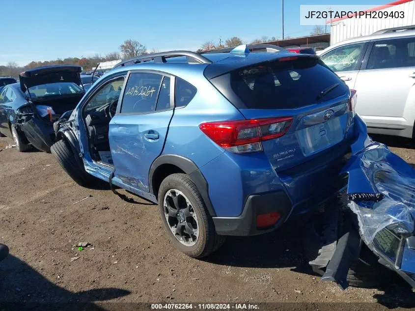 2023 Subaru Crosstrek Premium VIN: JF2GTAPC1PH209403 Lot: 40762264