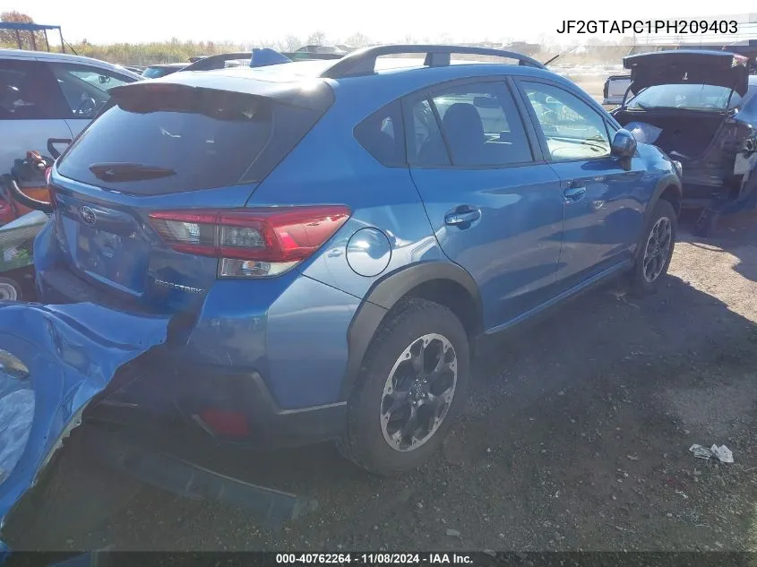 2023 Subaru Crosstrek Premium VIN: JF2GTAPC1PH209403 Lot: 40762264