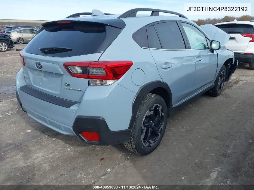 2023 Subaru Crosstrek Limited VIN: JF2GTHNC4P8322192 Lot: 40859090