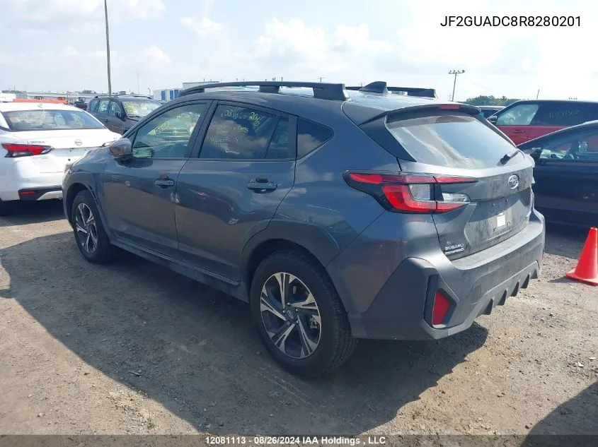 2024 Subaru Crosstrek VIN: JF2GUADC8R8280201 Lot: 12081113