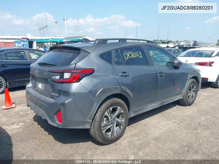 2024 Subaru Crosstrek VIN: JF2GUADC8R8280201 Lot: 12081113