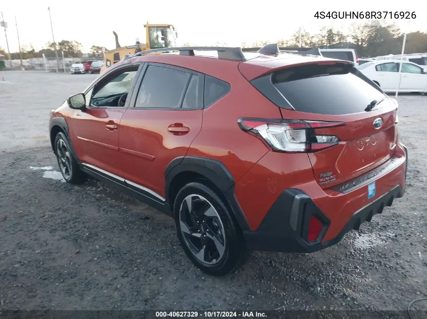 2024 Subaru Crosstrek Limited VIN: 4S4GUHN68R3716926 Lot: 40627329