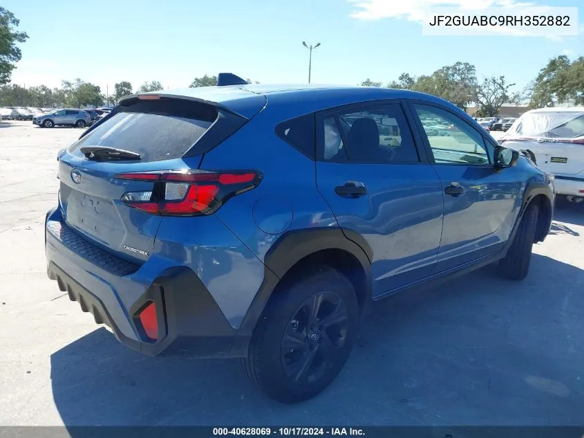 2024 Subaru Crosstrek VIN: JF2GUABC9RH352882 Lot: 40628069