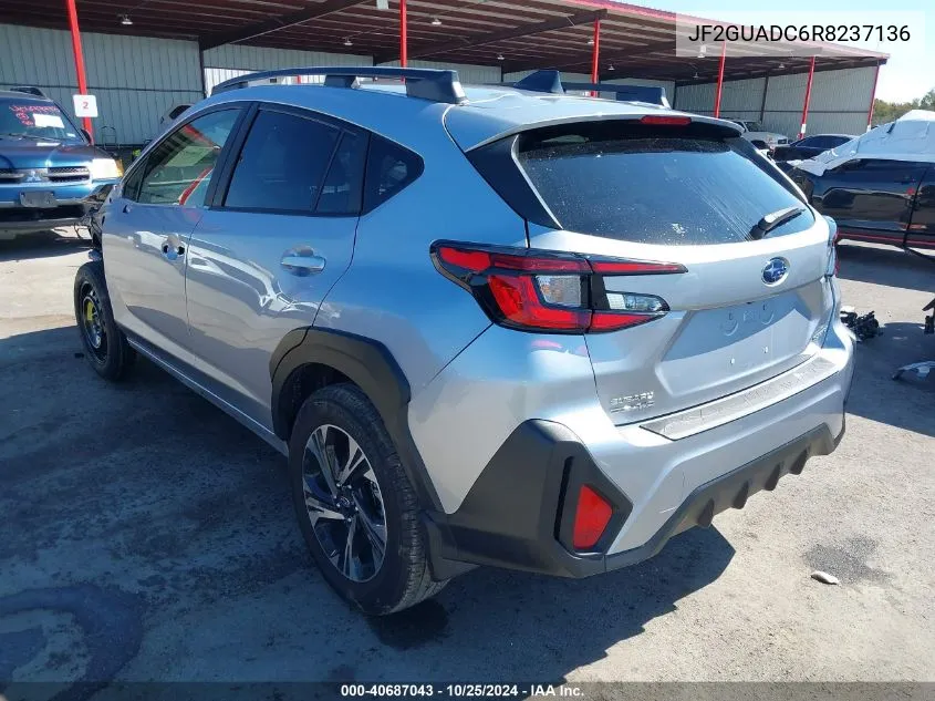 2024 Subaru Crosstrek Premium VIN: JF2GUADC6R8237136 Lot: 40687043