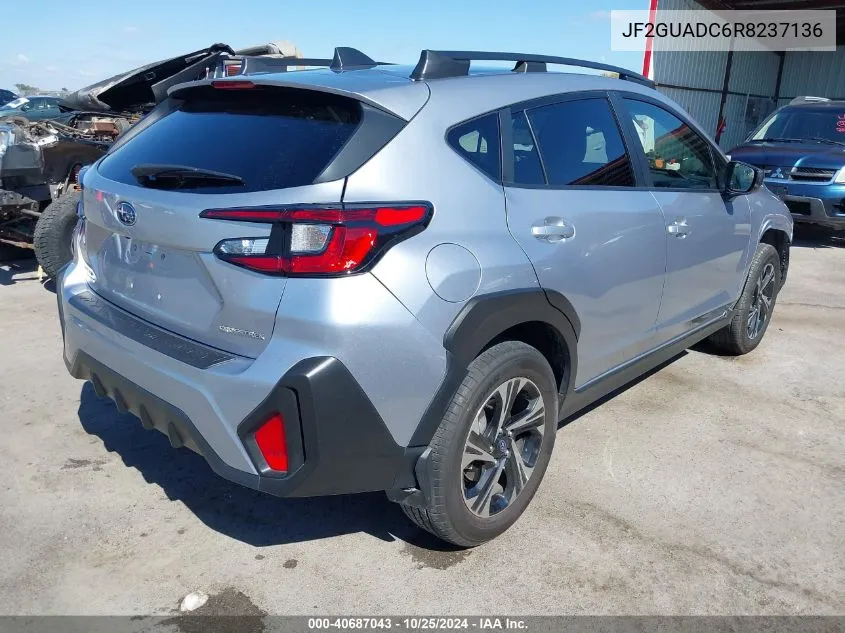 2024 Subaru Crosstrek Premium VIN: JF2GUADC6R8237136 Lot: 40687043