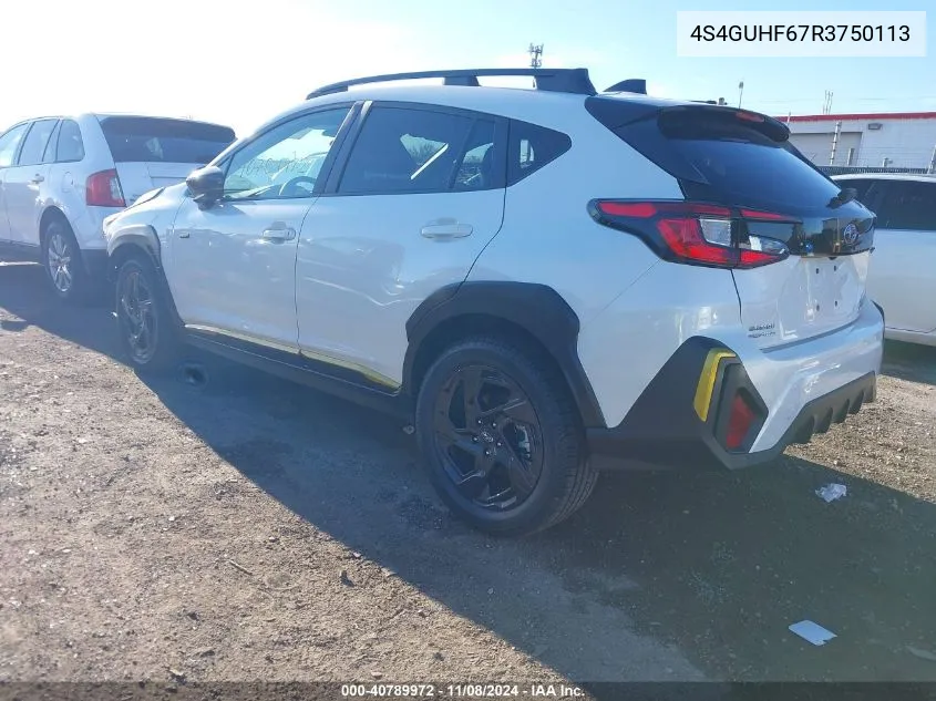 2024 Subaru Crosstrek Sport VIN: 4S4GUHF67R3750113 Lot: 40789972