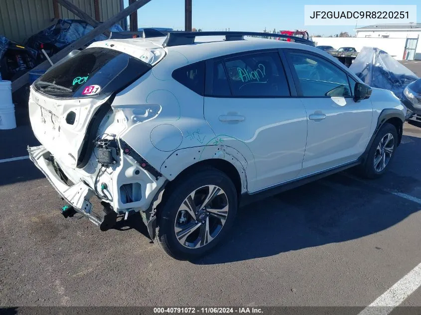 2024 Subaru Crosstrek Premium VIN: JF2GUADC9R8220251 Lot: 40791072