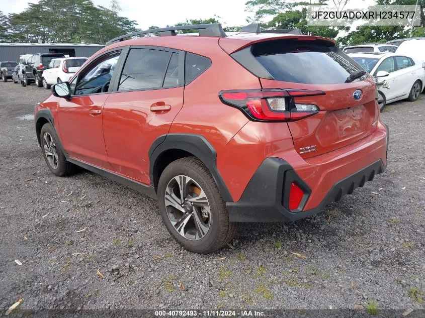 2024 Subaru Crosstrek Premium VIN: JF2GUADCXRH234577 Lot: 40792493