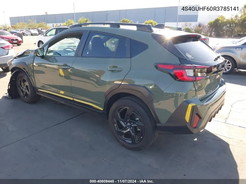 2024 Subaru Crosstrek Sport VIN: 4S4GUHF60R3785141 Lot: 40809445