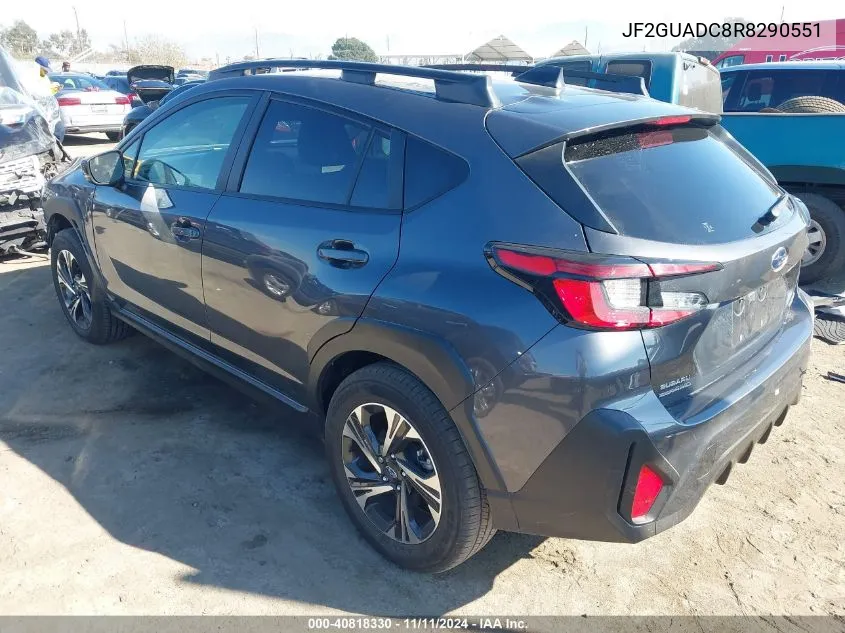 2024 Subaru Crosstrek Premium VIN: JF2GUADC8R8290551 Lot: 40818330