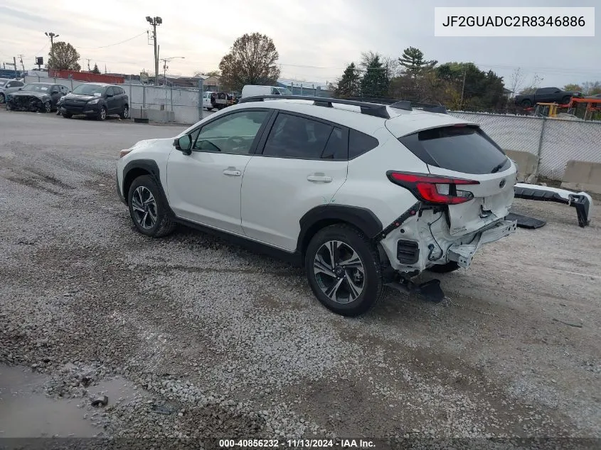 2024 Subaru Crosstrek Premium VIN: JF2GUADC2R8346886 Lot: 40856232