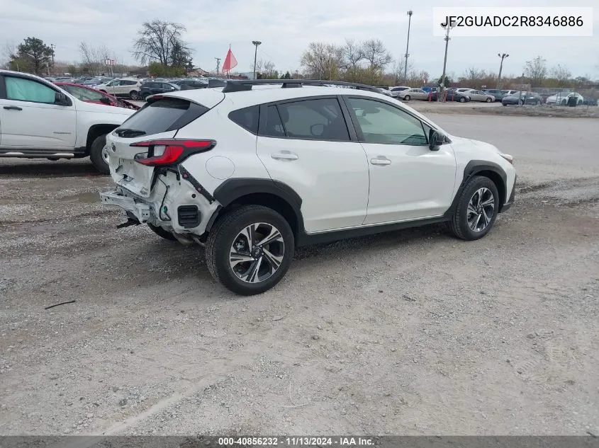 2024 Subaru Crosstrek Premium VIN: JF2GUADC2R8346886 Lot: 40856232