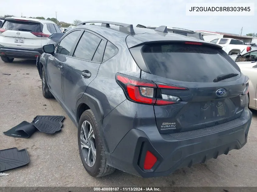 2024 Subaru Crosstrek Premium VIN: JF2GUADC8R8303945 Lot: 40859187