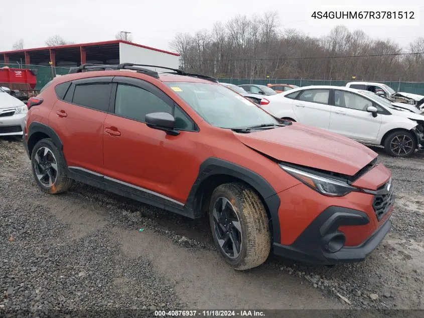 2024 Subaru Crosstrek Limited VIN: 4S4GUHM67R3781512 Lot: 40876937