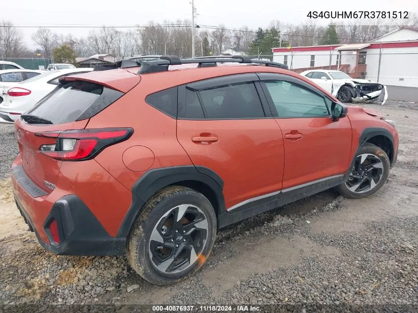 2024 Subaru Crosstrek Limited VIN: 4S4GUHM67R3781512 Lot: 40876937