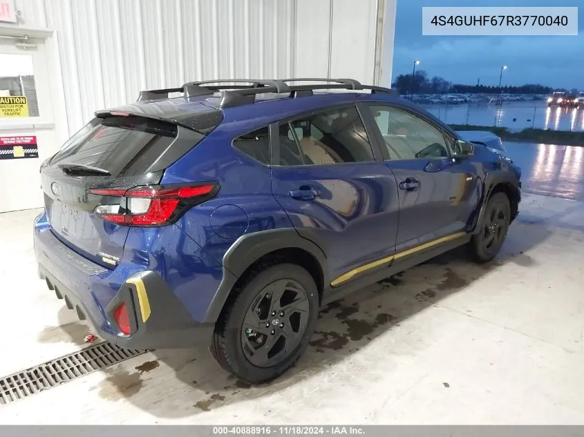 2024 Subaru Crosstrek Sport VIN: 4S4GUHF67R3770040 Lot: 40888916