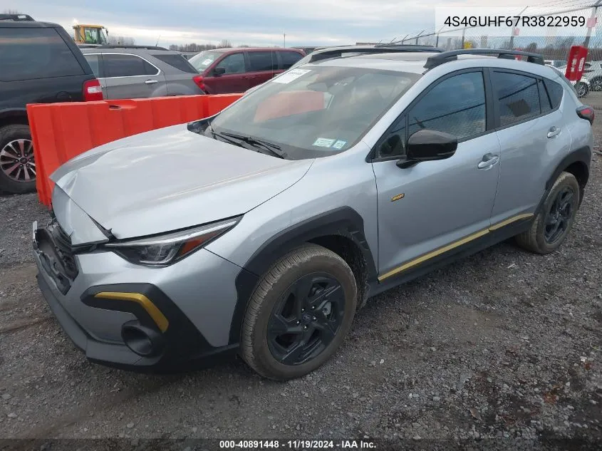 2024 Subaru Crosstrek Sport VIN: 4S4GUHF67R3822959 Lot: 40891448