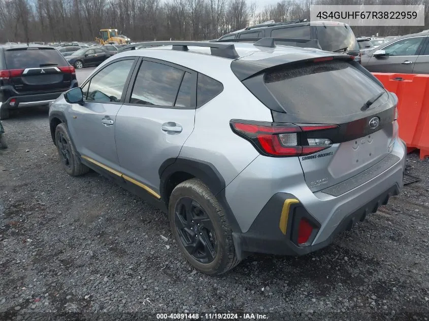 2024 Subaru Crosstrek Sport VIN: 4S4GUHF67R3822959 Lot: 40891448