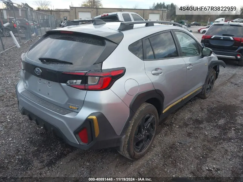 2024 Subaru Crosstrek Sport VIN: 4S4GUHF67R3822959 Lot: 40891448