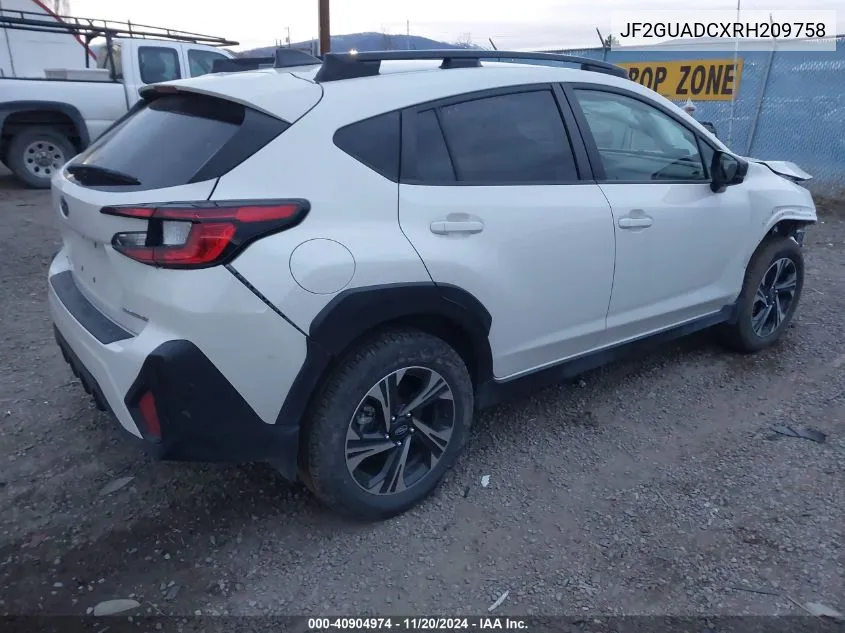 2024 Subaru Crosstrek Premium VIN: JF2GUADCXRH209758 Lot: 40904974