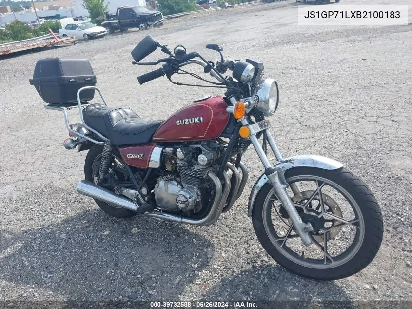 1981 Suzuki Gs650 L VIN: JS1GP71LXB2100183 Lot: 39732588