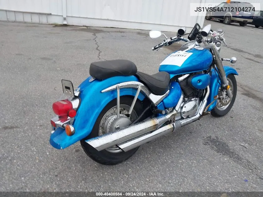 2001 Suzuki Vl800 VIN: JS1VS54A712104274 Lot: 40408584