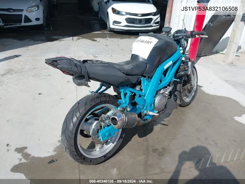 2003 Suzuki Sv650 VIN: JS1VP53A832106508 Lot: 40346105