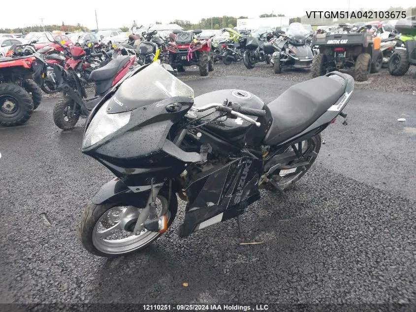 2004 Suzuki 750 VIN: VTTGM51A042103675 Lot: 12110251