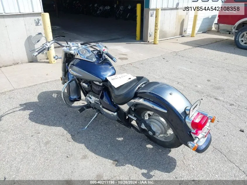 2004 Suzuki Vl800 VIN: JS1VS54A542108358 Lot: 40211198