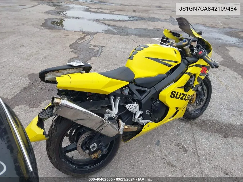 2004 Suzuki Gsx-R600 K VIN: JS1GN7CA842109484 Lot: 40402535