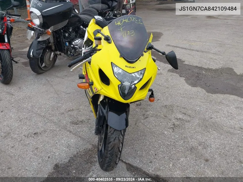 2004 Suzuki Gsx-R600 K VIN: JS1GN7CA842109484 Lot: 40402535