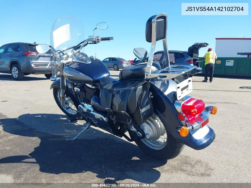 2004 Suzuki Vl800 VIN: JS1VS54A142102704 Lot: 40433160