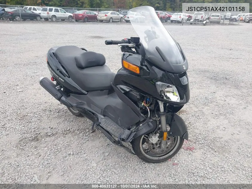 2004 Suzuki An650 K3 VIN: JS1CP51AX42101158 Lot: 40533127