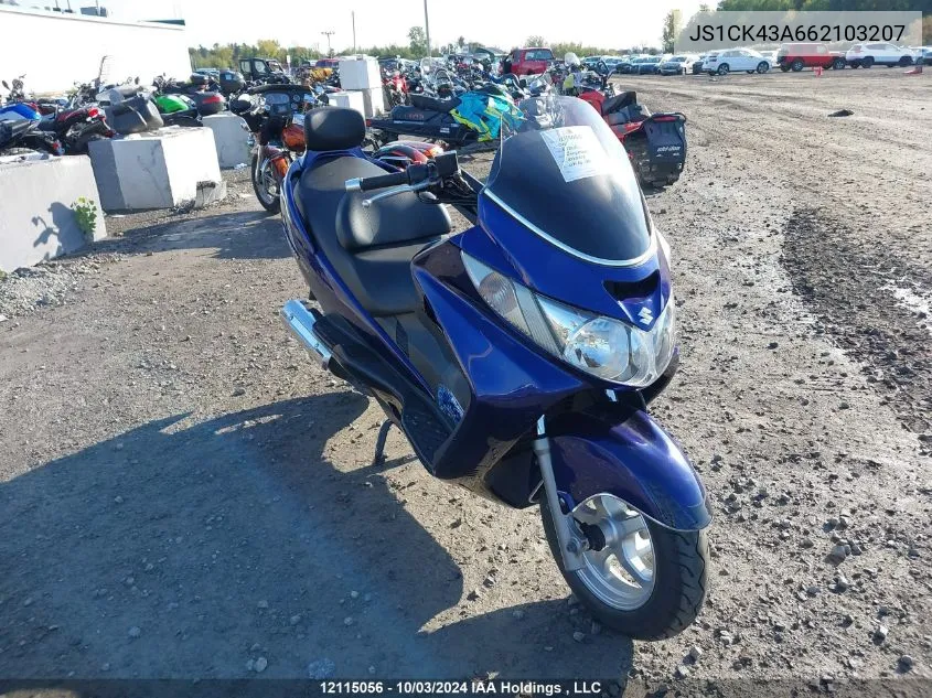 2006 Suzuki An400 VIN: JS1CK43A662103207 Lot: 12115056