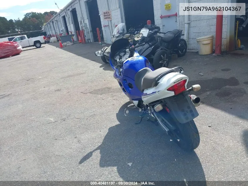 2006 Suzuki Gsx600 F VIN: JS1GN79A962104367 Lot: 40481197