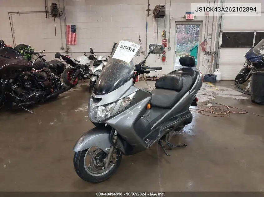 2006 Suzuki An400 K3 VIN: JS1CK43A262102894 Lot: 40494818