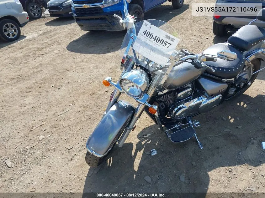 2007 Suzuki Vl800 VIN: JS1VS55A172110496 Lot: 40040057