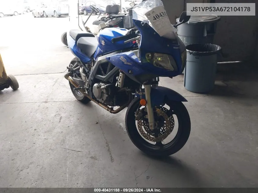 JS1VP53A672104178 2007 Suzuki Sv650