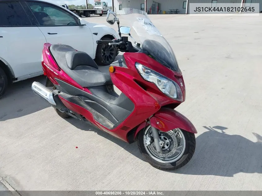 2008 Suzuki An400 VIN: JS1CK44A182102645 Lot: 40698208