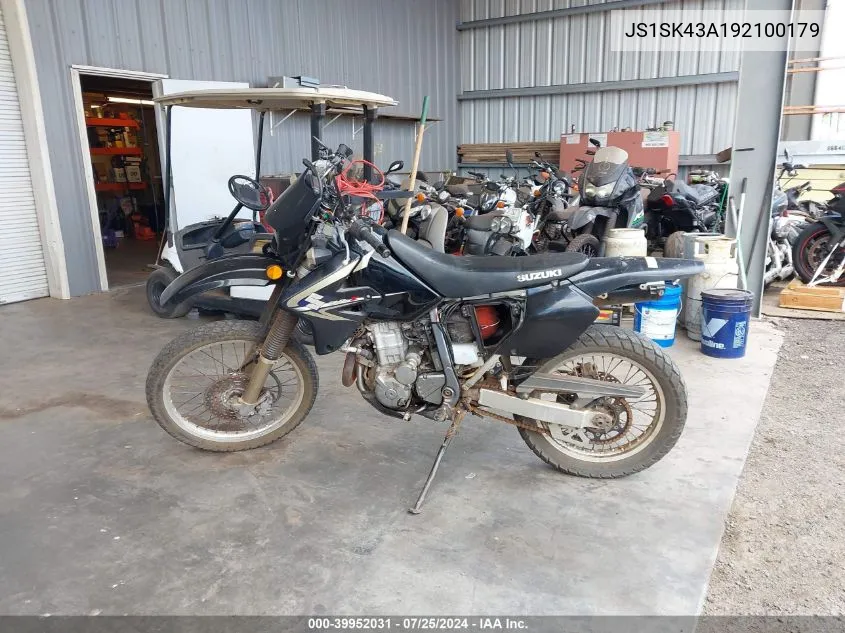 2009 Suzuki Dr-Z400 S VIN: JS1SK43A192100179 Lot: 39952031