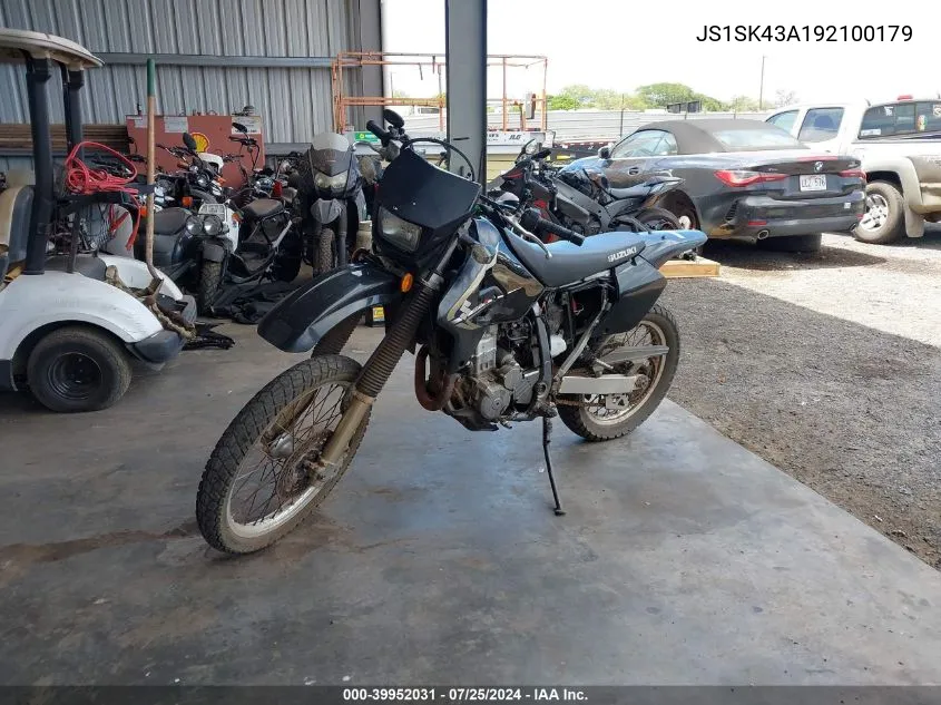 2009 Suzuki Dr-Z400 S VIN: JS1SK43A192100179 Lot: 39952031