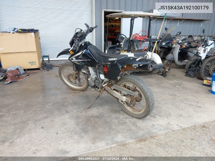 2009 Suzuki Dr-Z400 S VIN: JS1SK43A192100179 Lot: 39952031