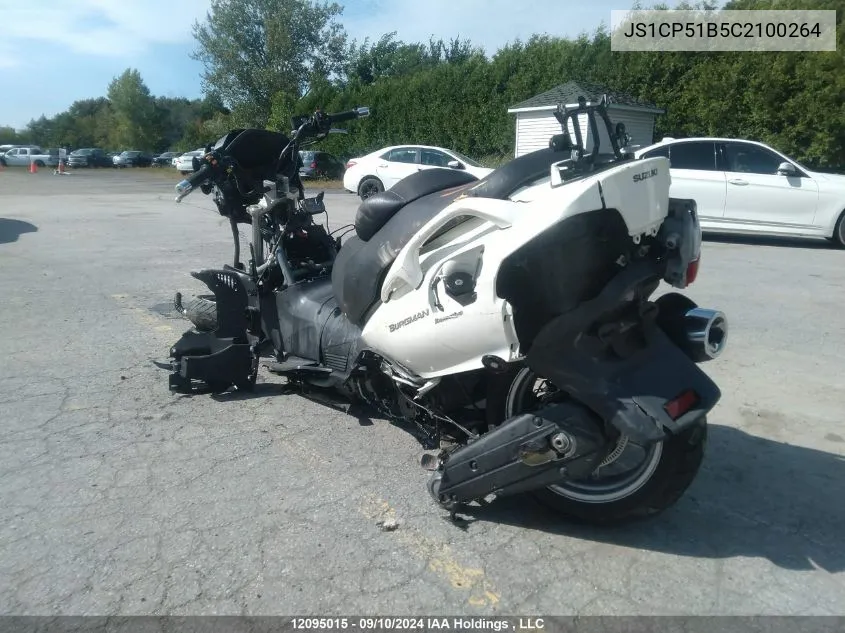 2012 Suzuki An650 A VIN: JS1CP51B5C2100264 Lot: 12095015