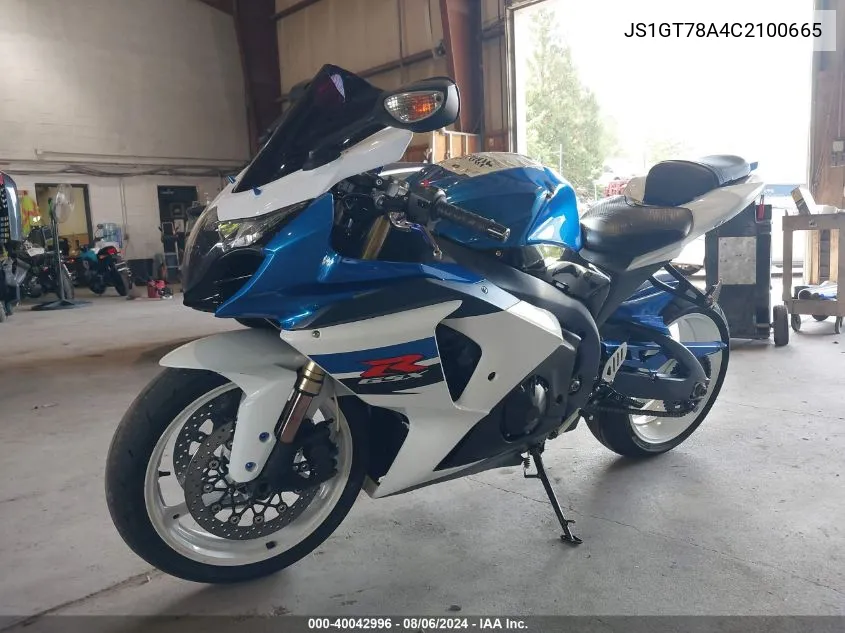 2012 Suzuki Gsx-R1000 VIN: JS1GT78A4C2100665 Lot: 40042996