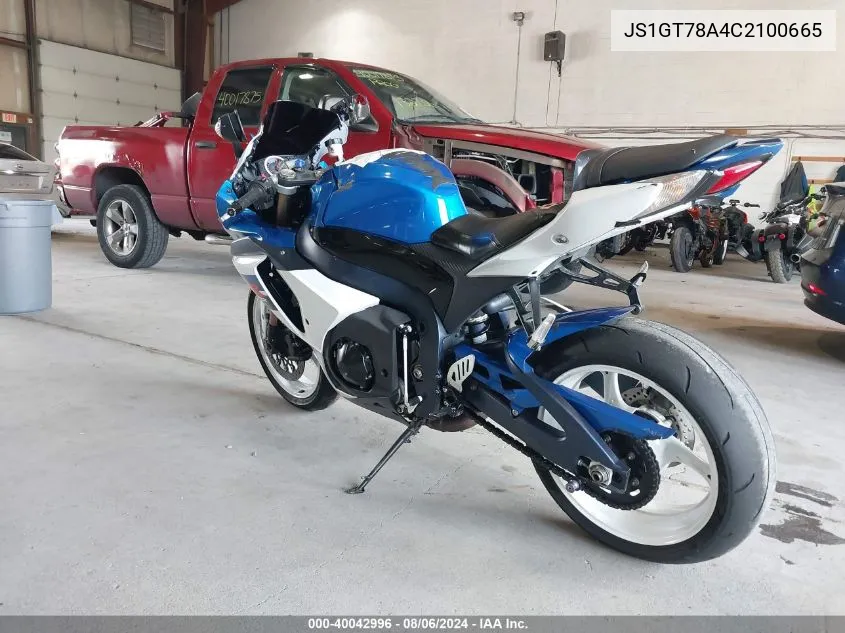 2012 Suzuki Gsx-R1000 VIN: JS1GT78A4C2100665 Lot: 40042996