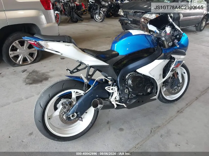 2012 Suzuki Gsx-R1000 VIN: JS1GT78A4C2100665 Lot: 40042996